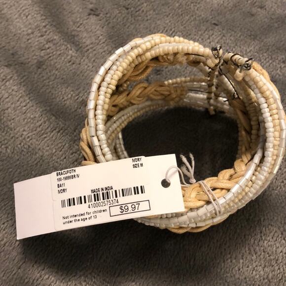 Charming Charlie Beaded Cuff Bracelet Twisted Boho Festival NWT - Picture 4 of 4